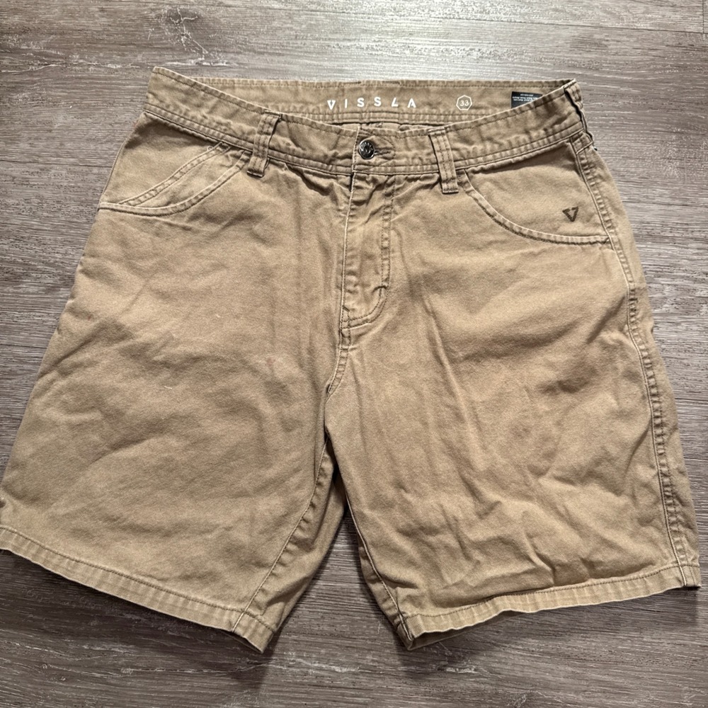 Vissla Shorts Men 33 Brown Organic Cotton Carpenter Twill Utility Skate Gorpcore